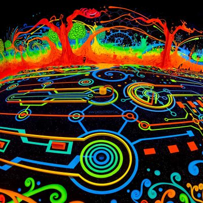 3D Schwarzlicht Minigolf